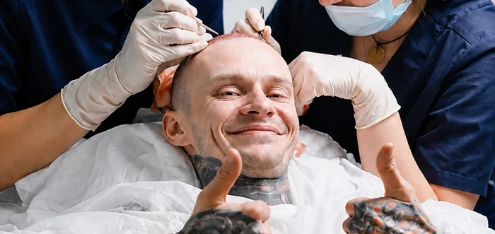 Комбинированная пересадка волос DHI и FUE — операционная клиники ГорМедЦентр