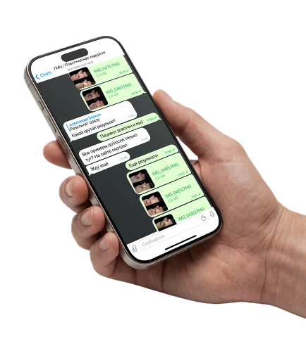 Telegram-канал клуба пациентов ГМЦ на экране телефона